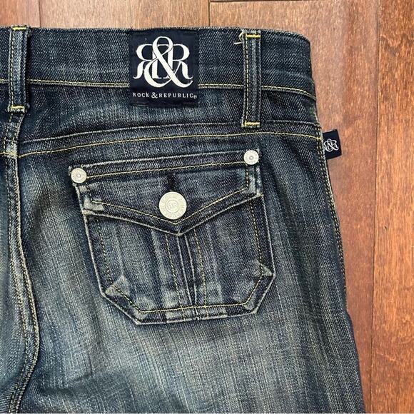 Rock & Republic Women’s Low Rise Jeans with a Bit of Flare, Y2K Style, Size 26 - Picture 11 of 16
